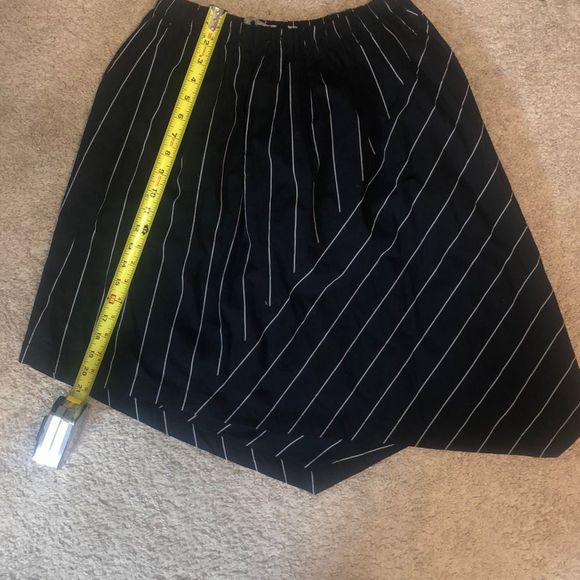 Vince Striped Asymmetric Rope-Tie Skirt- Black White Stripe, Sz Medium, MP $265 - Picture 4 of 14